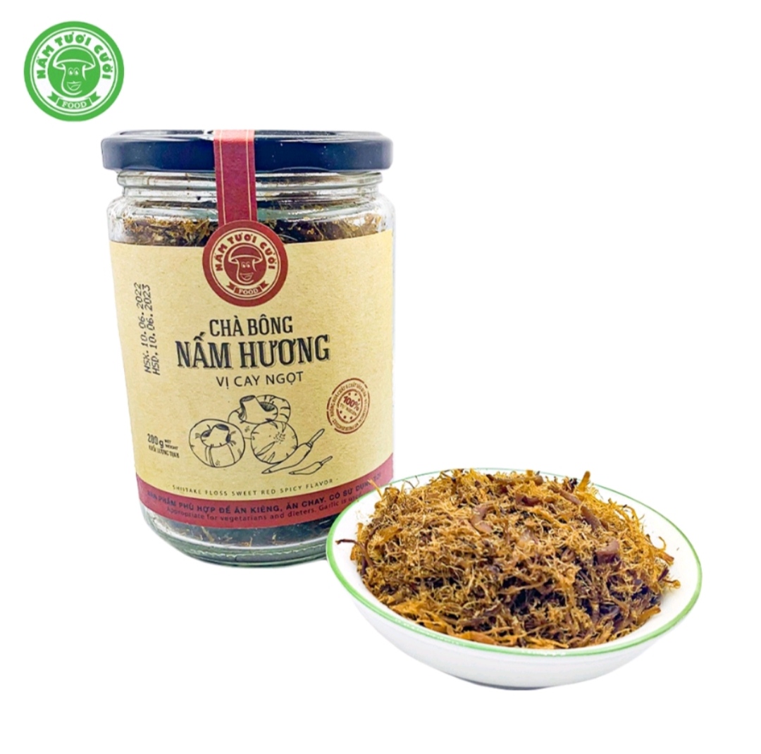 Chà bông nấm hương vị cay ngọt hũ 100g
